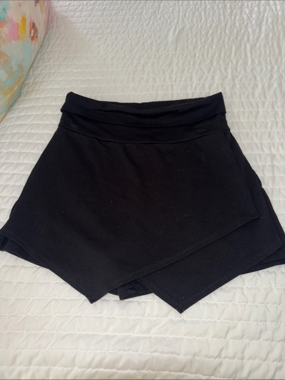 Black Women's Skort with Wrap Front